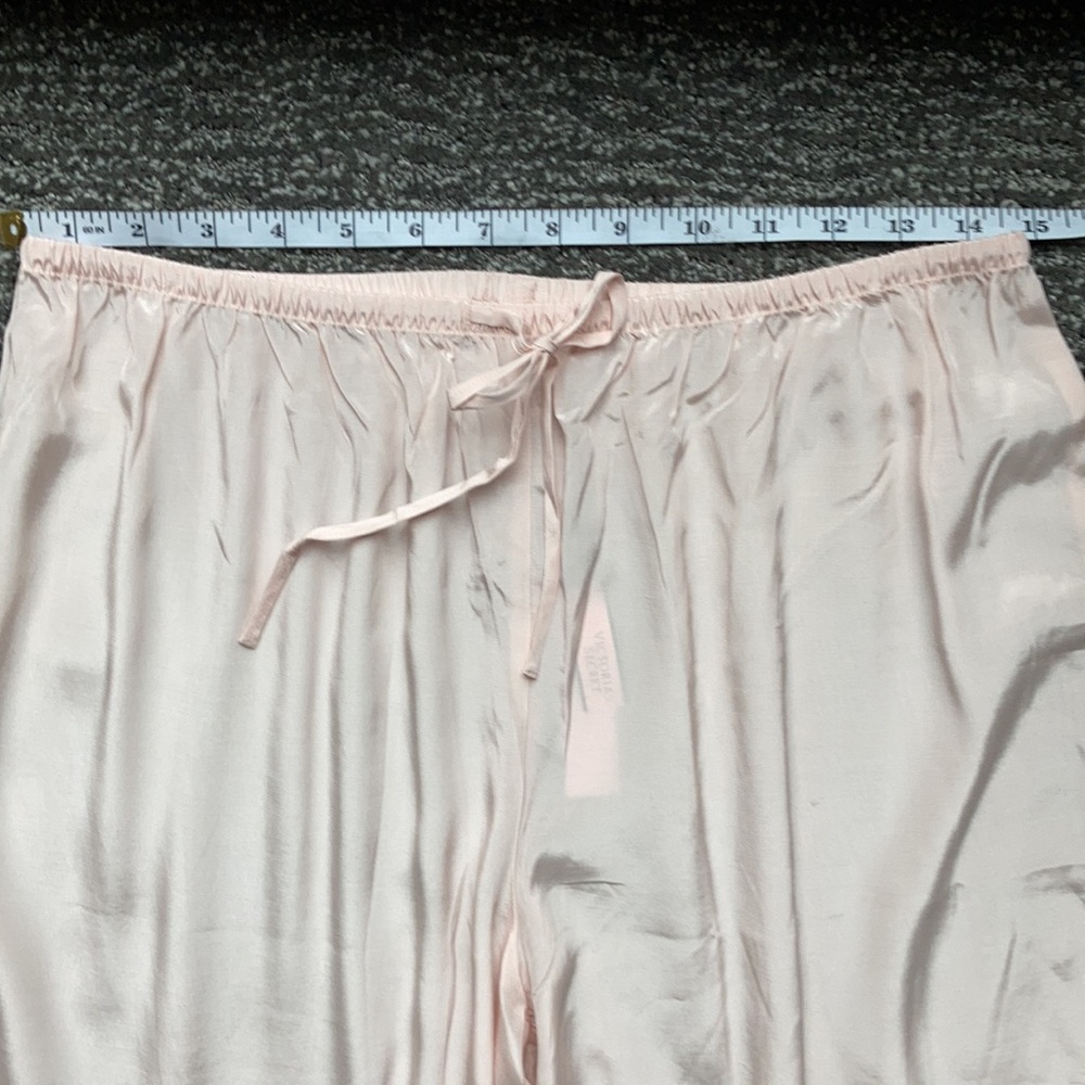 🎀VS silky lace pj sleep pants soft pink size M - Picture 4 of 10